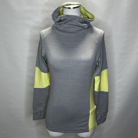 Footjoy Womens Golf Hoodie Sweatshirt, Side Zip Pocket Size XS Gray Yellow NEW - Picture 1 of 15